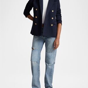Polo Ralph Lauren Navy Double-Breasted Blazer with Gold Buttons